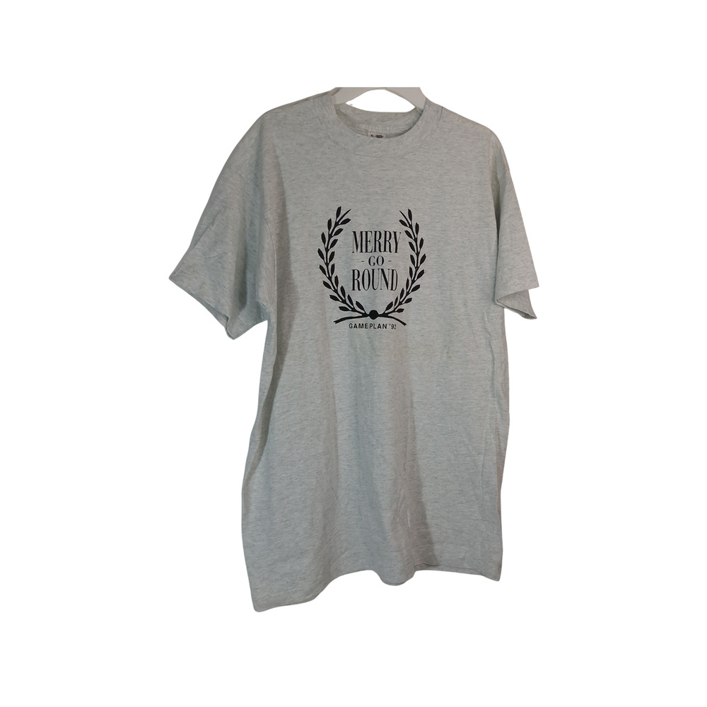 Vintage Merry Go Round “Game Plan” 1992 Gray Tee XL Single Stitch